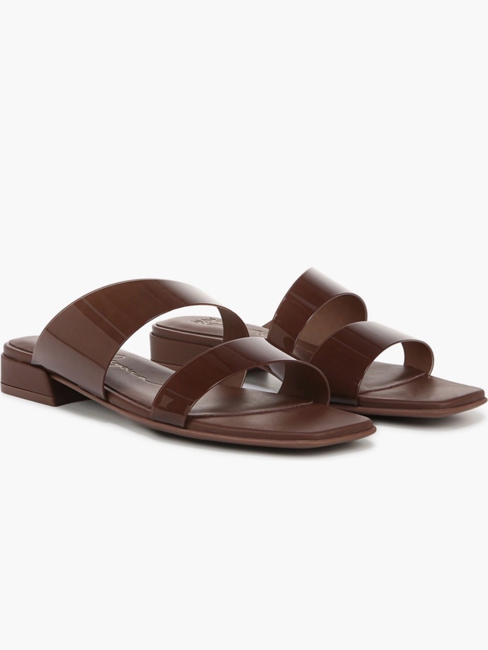 Naturalizer‎ Brown Double-Band Slide Sandals
